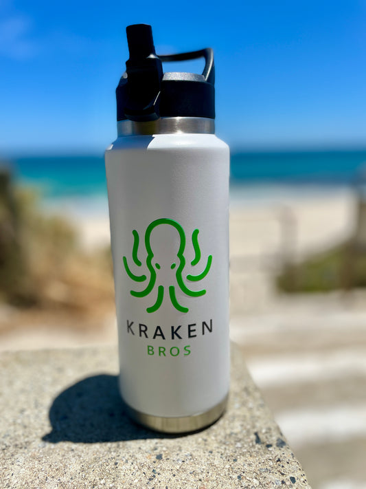 Unleash Your Thirst for Adventure with Kraken Bros Insulated Water Bottles - The Ultimate Camping and Beach Companion!